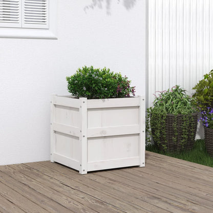 Jardineras De Exterior 2 Uds Madera Maciza De Pino Marrón Cera