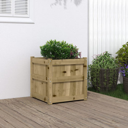 Jardineras De Exterior 2 Uds Madera Maciza De Pino Marrón Cera
