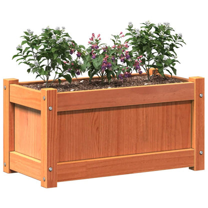 Jardineras De Exterior 2 Uds Madera Maciza De Pino Cera