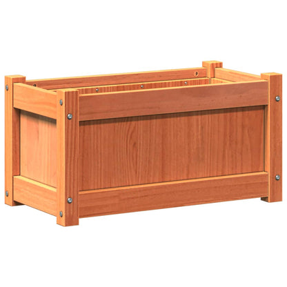 Jardineras De Exterior 2 Uds Madera Maciza De Pino Cera