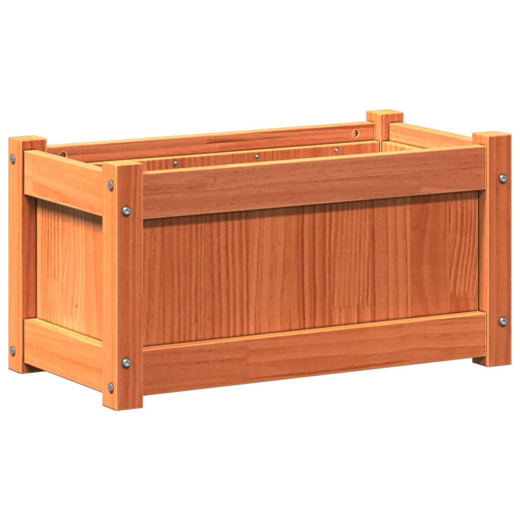 Jardineras De Exterior 2 Uds Madera Maciza De Pino Cera