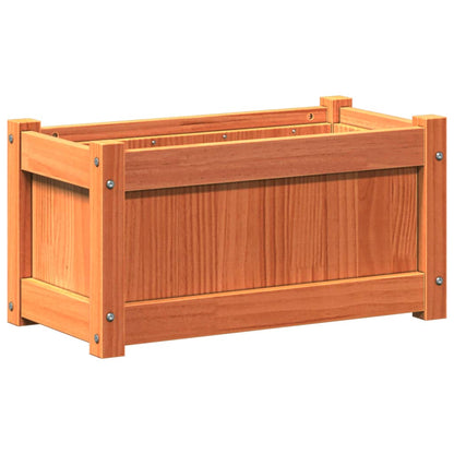 Jardineras De Exterior 2 Uds Madera Maciza De Pino Cera