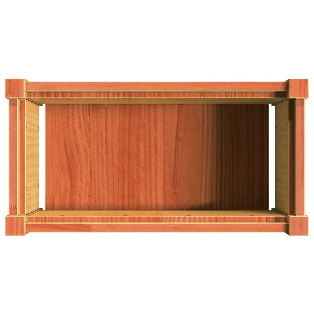Jardineras De Exterior 2 Uds Madera Maciza De Pino Cera