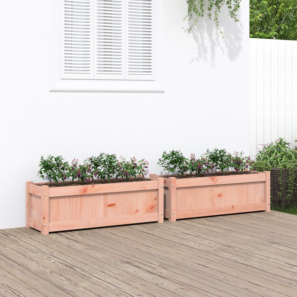 Jardineras De Exterior 2 Unidades Madera Maciza De Pino