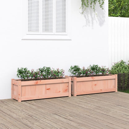 Jardineras De Exterior 2 Unidades Madera Maciza De Pino