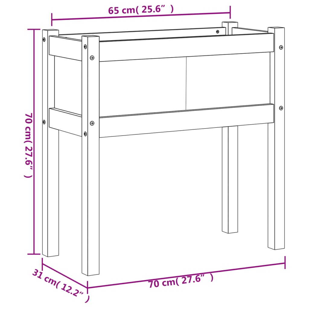 Jardineras Con Patas 2 Uds Madera Maciza De Pino Marrón Cera