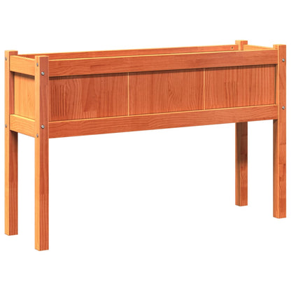 Jardineras Con Patas 2 Uds Madera Maciza De Pino Marrón Cera
