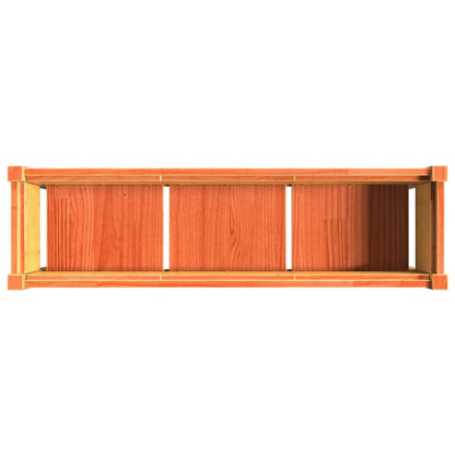 Jardineras Con Patas 2 Uds Madera Maciza De Pino Marrón Cera