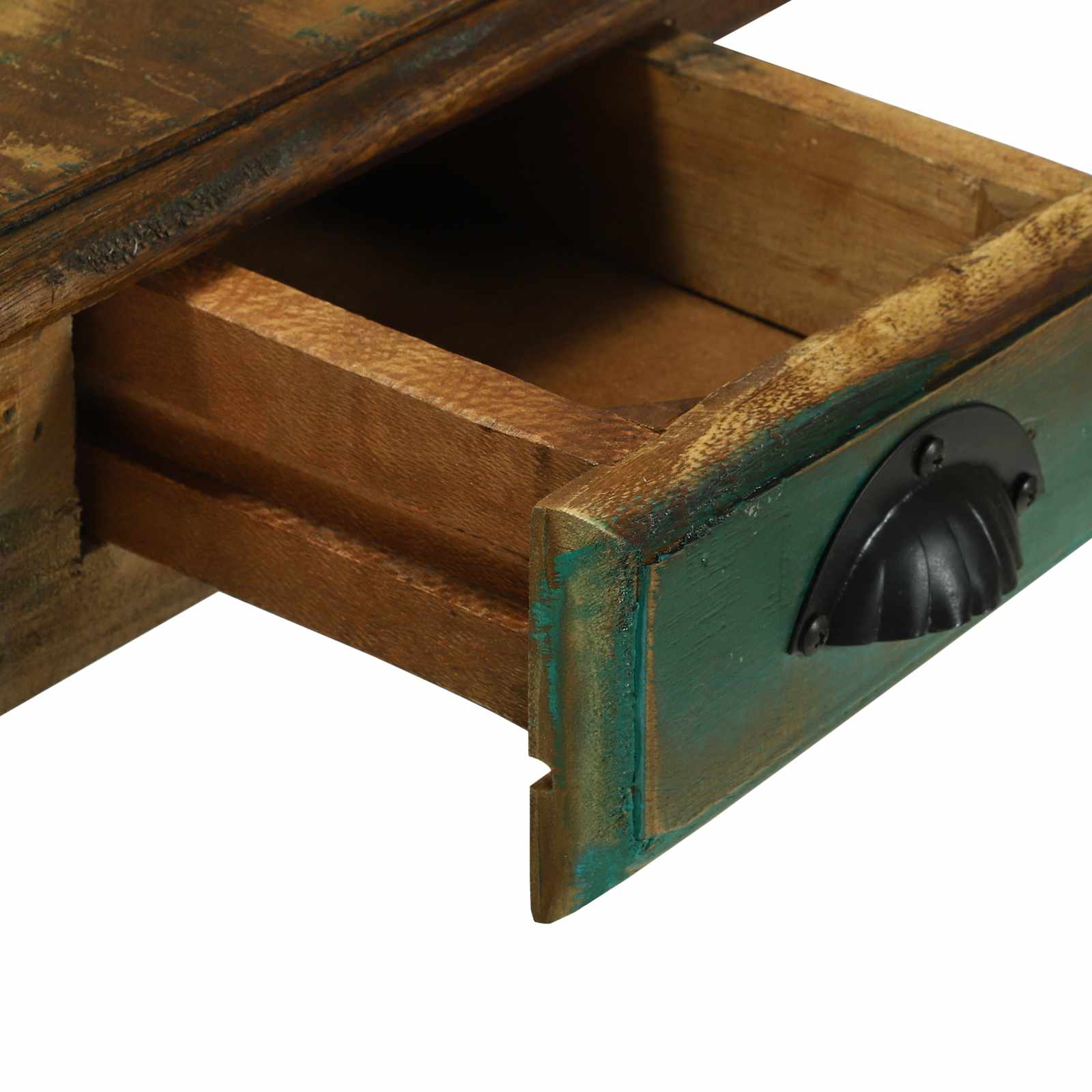 Escritorio Marrón 112 X 55 X 76 Cm Madera Sólida Recuperada