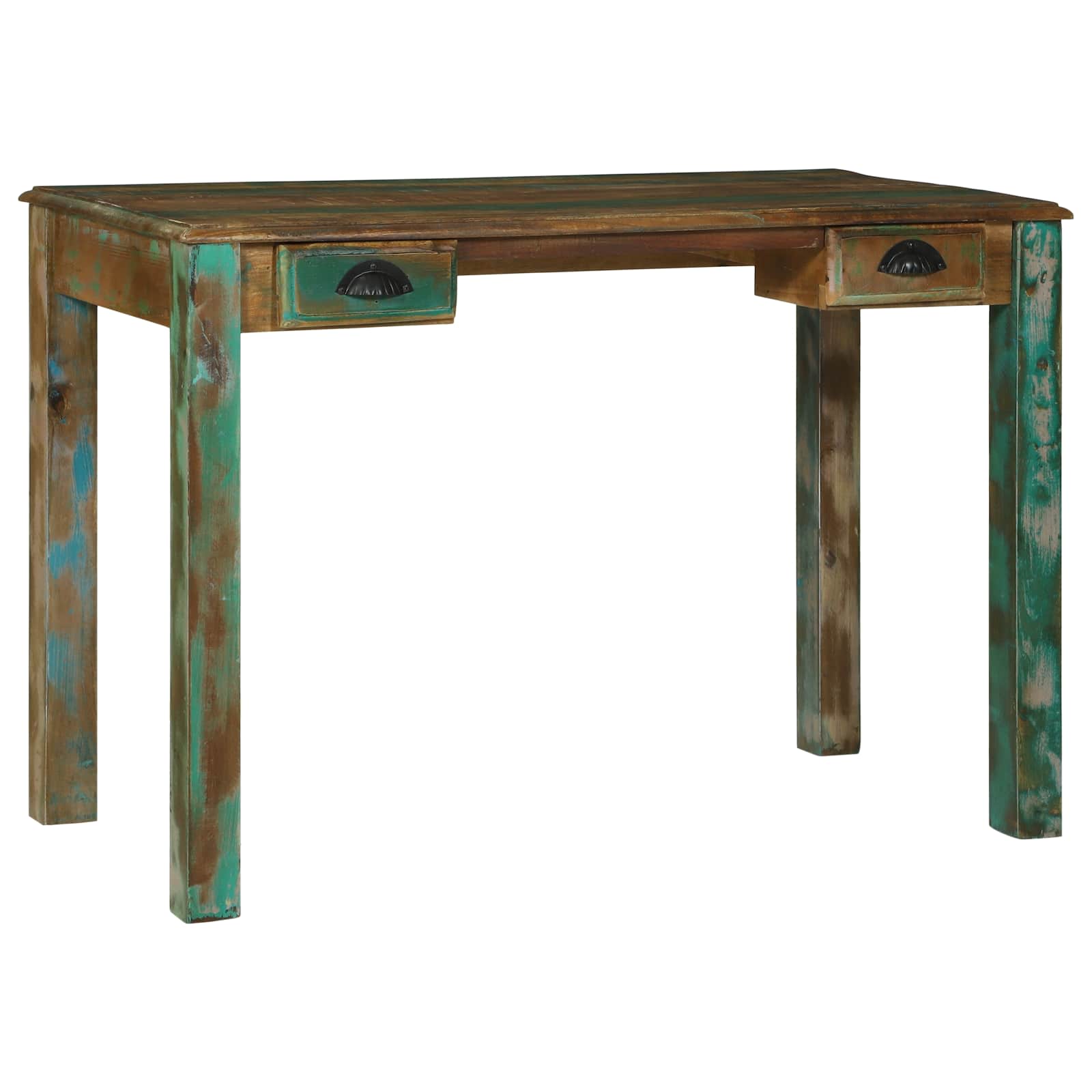 Escritorio Marrón 112 X 55 X 76 Cm Madera Sólida Recuperada