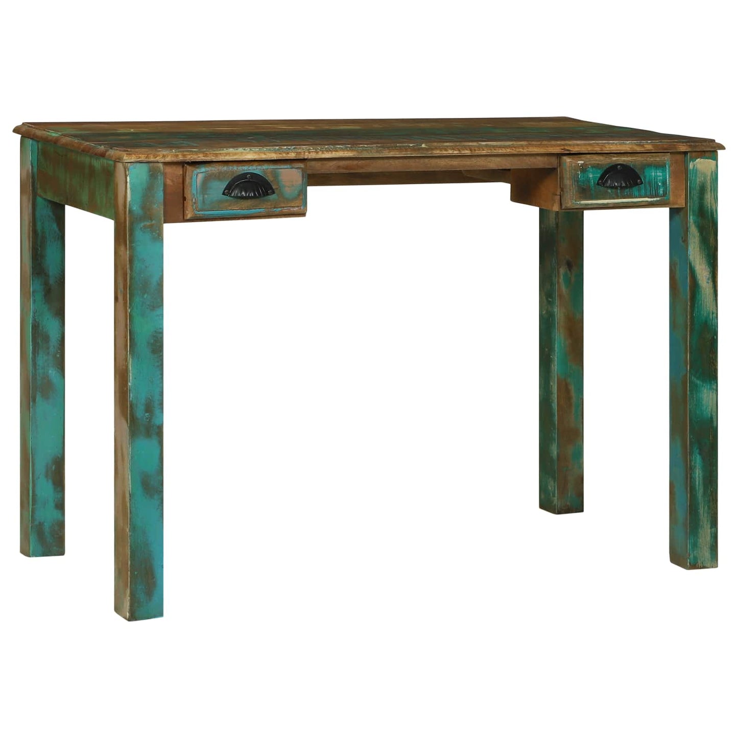 Escritorio Marrón 112 X 55 X 76 Cm Madera Sólida Recuperada