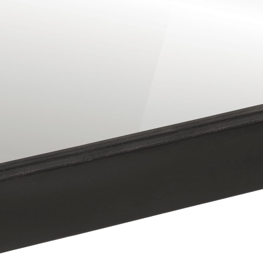 Espejo De Baño Madera Maciza De Mango Y Vidrio 55X1X60 Cm