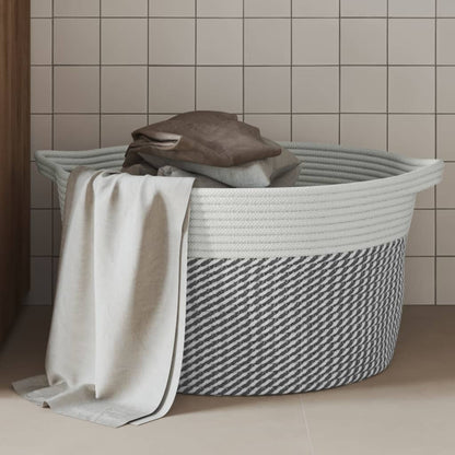 Cesta De Almacenaje Algodón Y Blanco Ø