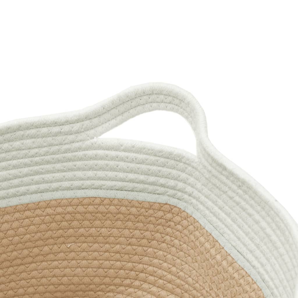 Cesta De Almacenaje Algodón Y Blanco Ø