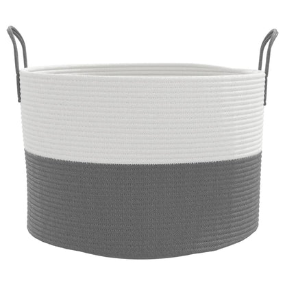Cesta De Almacenaje Algodón Y Blanco Ø