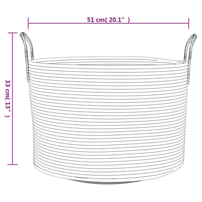 Cesta De Almacenaje Algodón Y Blanco Ø