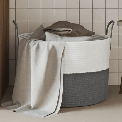 Cesta De Almacenaje Algodón Y Blanco Ø