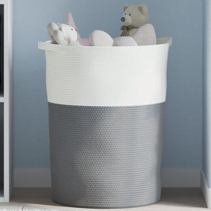 Cesta De Almacenaje Algodón Y Blanco Ø49X65 Cm