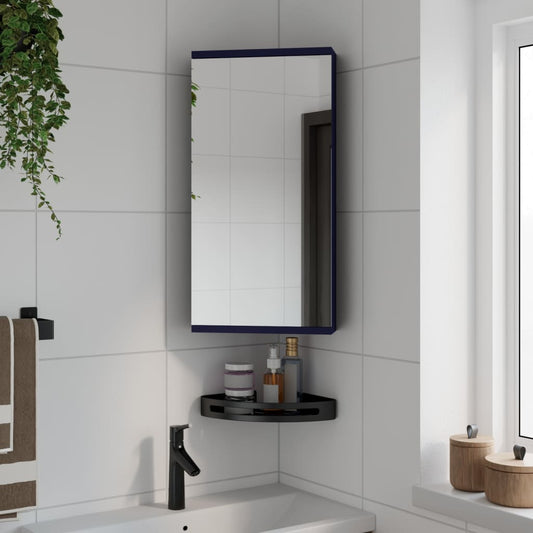 Mueble De Baño De Esquina Con Espejo 30X24X60 Cm