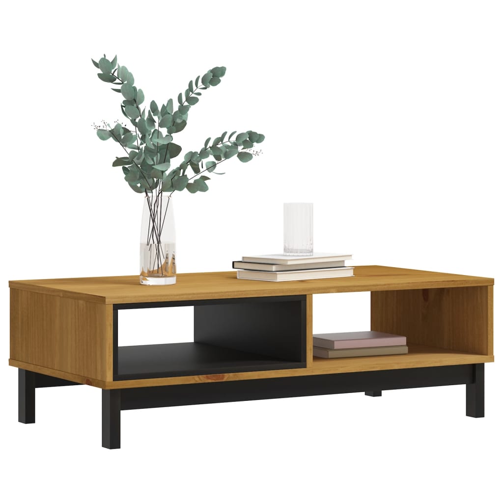 Mesa De Centro Flam Madera Maciza De Pino 100X50X32,5 Cm