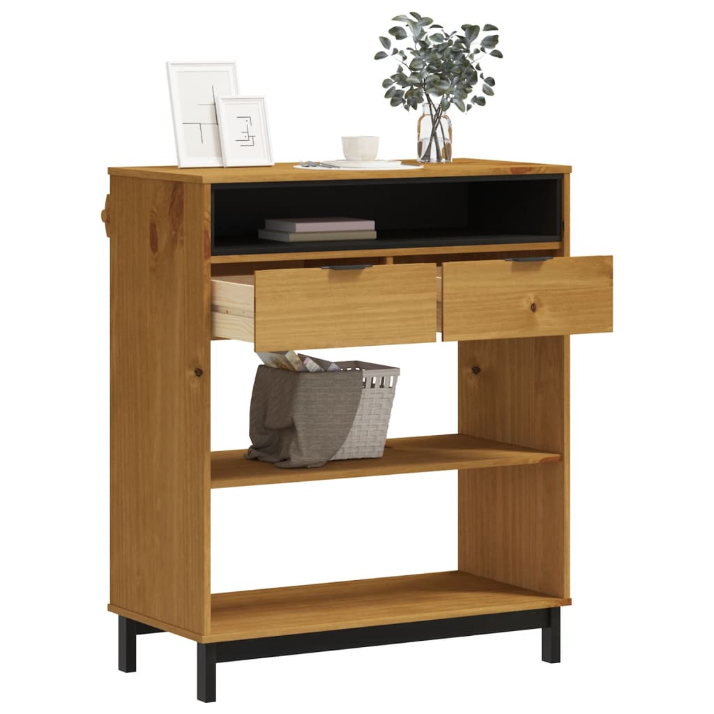 Mesa Alta De Bar Flam Madera Maciza De Pino 92X45X110 Cm
