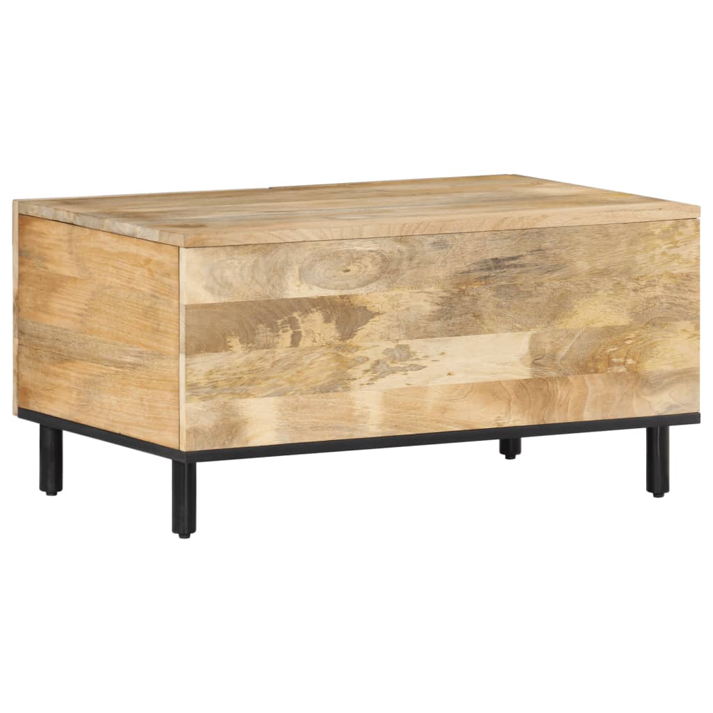 Mesa De Centro De Madera Maciza De Pino 80X50X40 Cm