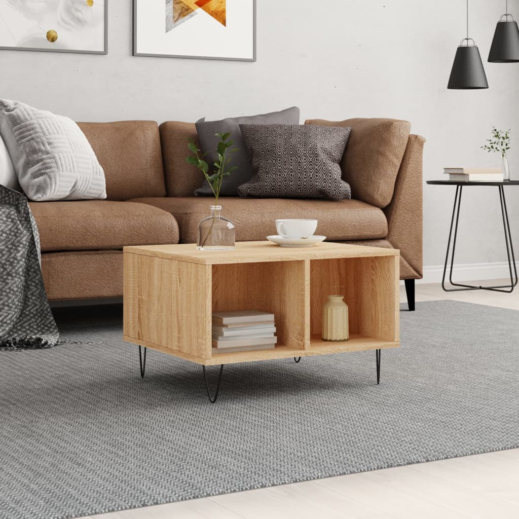 Mesa De Centro Madera Contrachapada 60X50X36,5 Cm