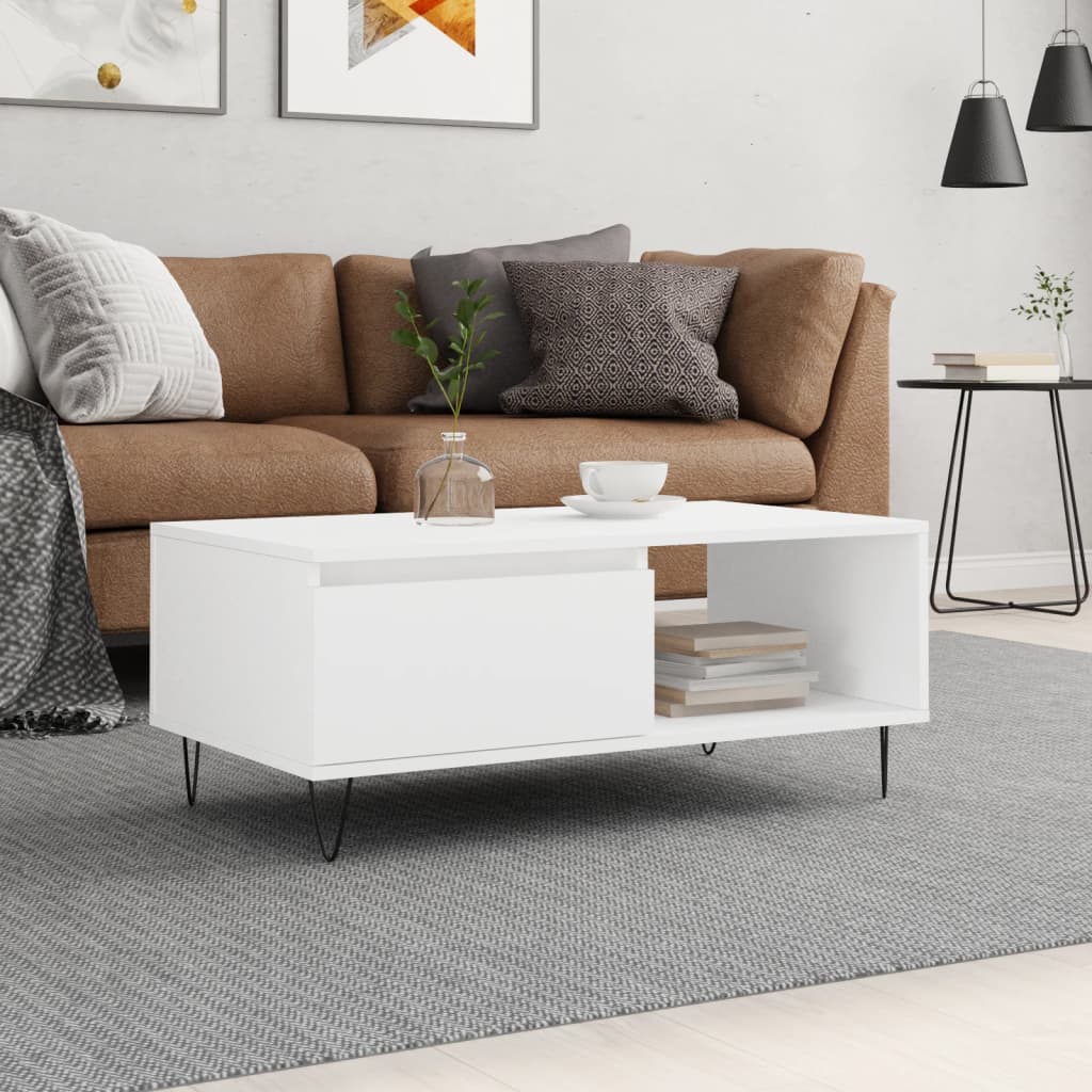 Mesa De Centro Madera Contrachapada 90X50X36,5 Cm