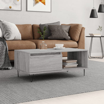 Mesa De Centro Madera Contrachapada 90X50X36,5 Cm