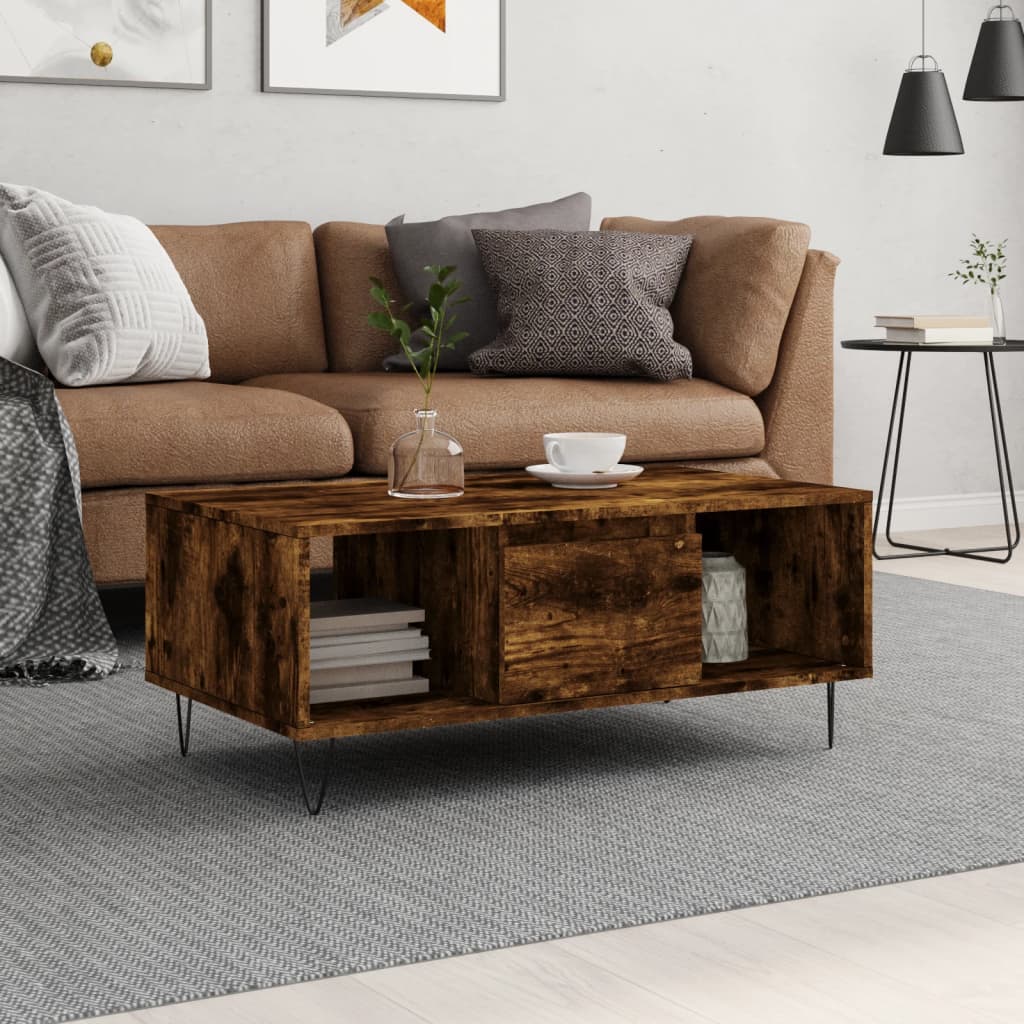 Mesa De Centro Madera Contrachapada 90X50X36,5 Cm