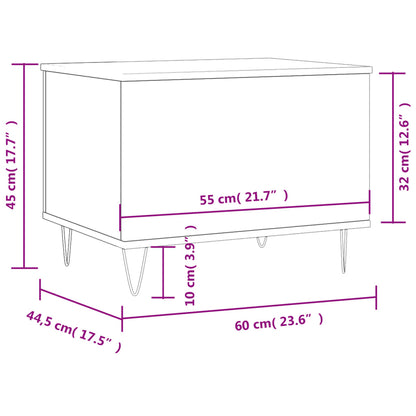 Mesa De Centro Madera Contrachapada 60X44,5X45 Cm