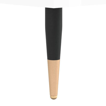 Mesa De Centro Madera Contrachapada Blanco Brillo 90X44,5X45 Cm