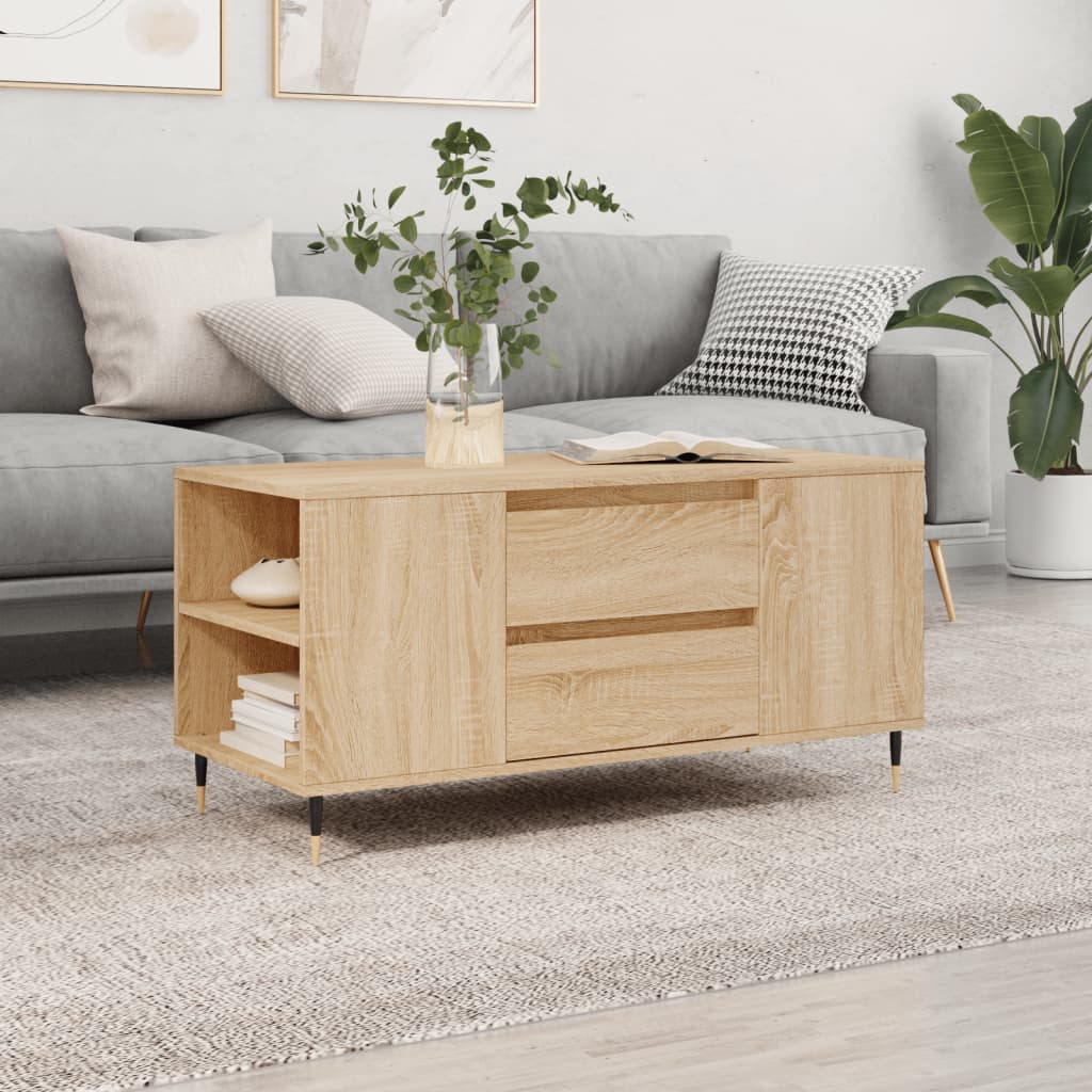 Mesa De Centro Madera Ingeniería 102X44,5X50 Cm