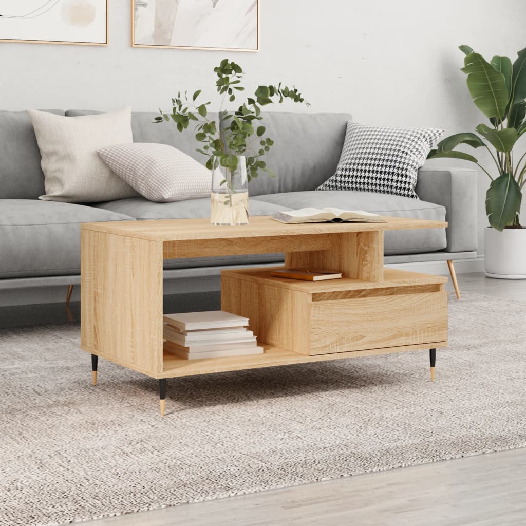 Mesa De Centro Madera Contrachapada 90X49X45 Cm