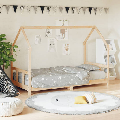 Estructura De Cama Infantil Madera De Pino 90X190Cm