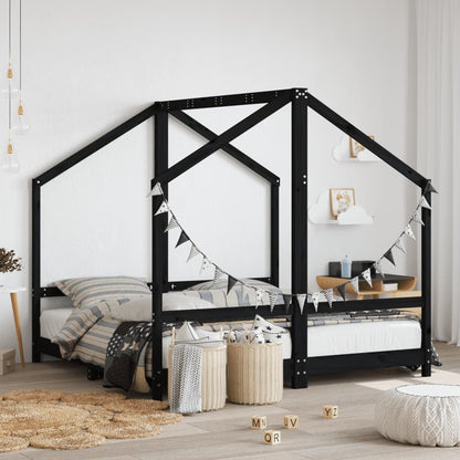 Estructura De Cama De Niños Madera Maciza De Pino 2X(90X160) Cm