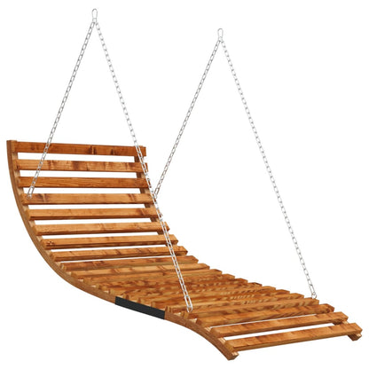 Tumbona Columpio Con Toldo Madera Maciza Abeto Acabado De Teca