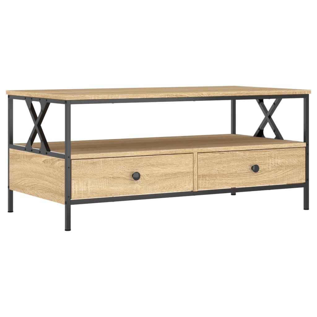 Mesa De Centro Madera De Ingeniería 100X51X45 Cm