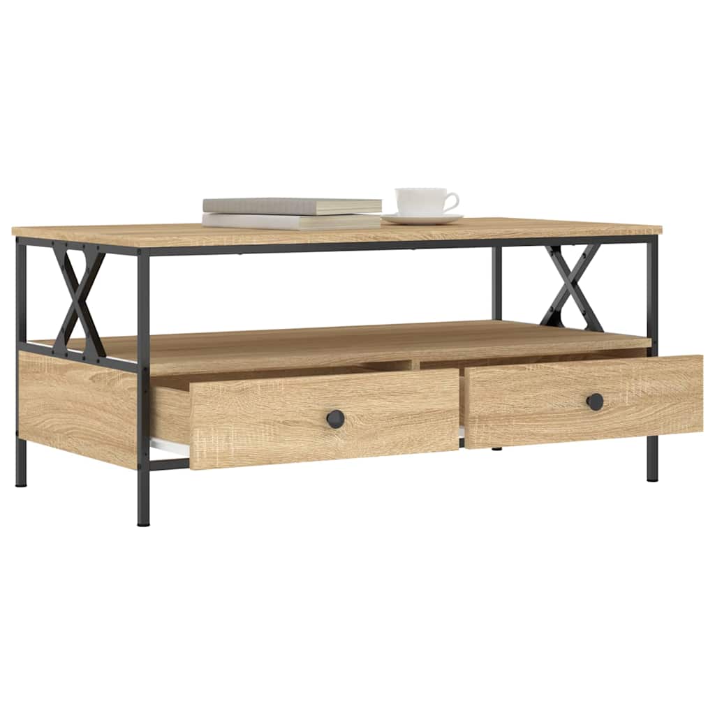 Mesa De Centro Madera De Ingeniería 100X51X45 Cm