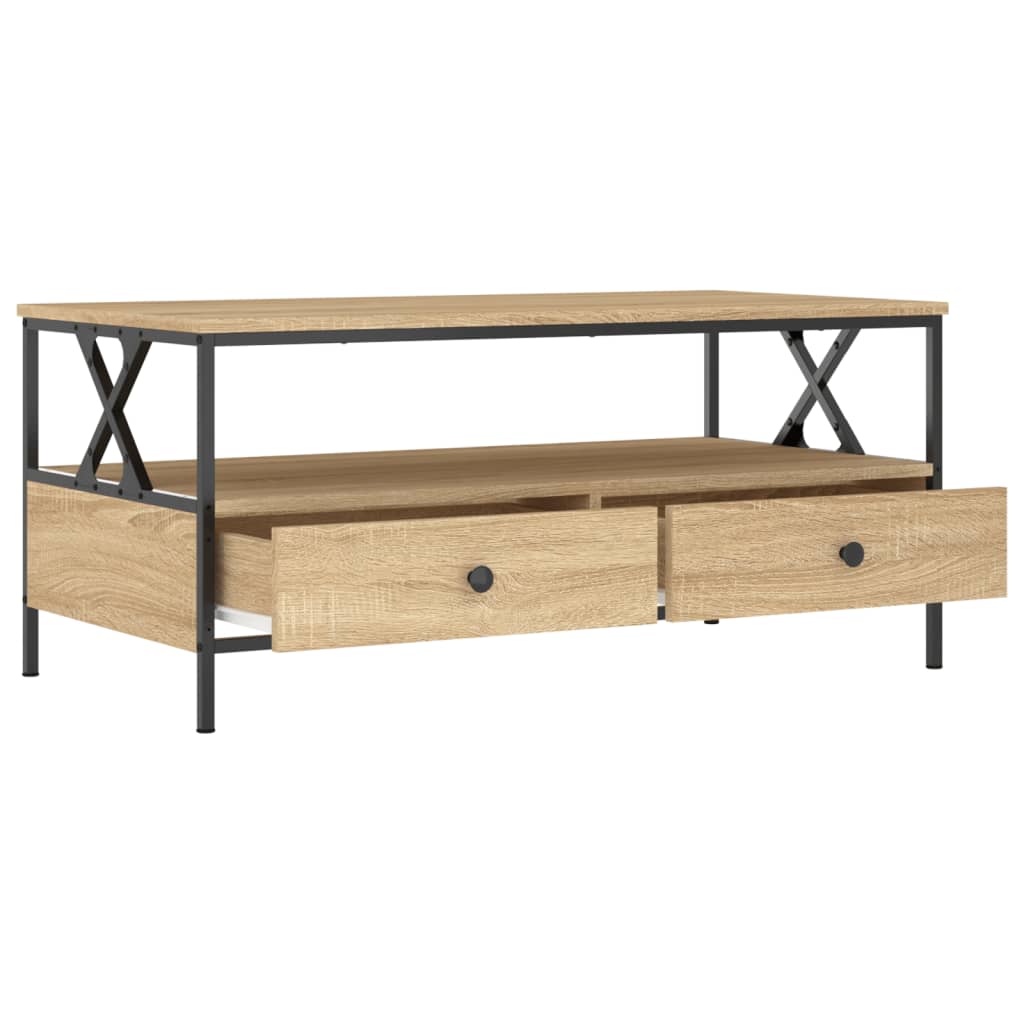 Mesa De Centro Madera De Ingeniería 100X51X45 Cm
