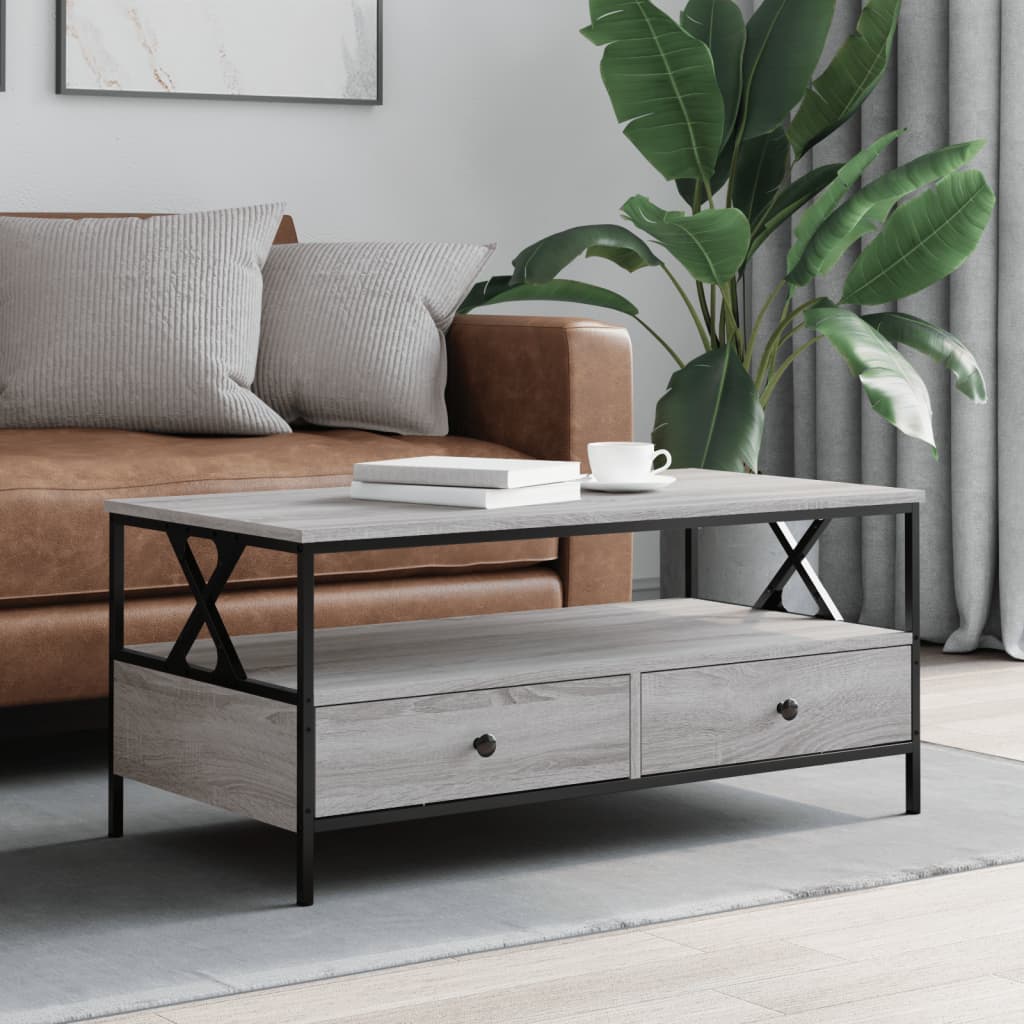 Mesa De Centro Madera De Ingeniería 100X51X45 Cm