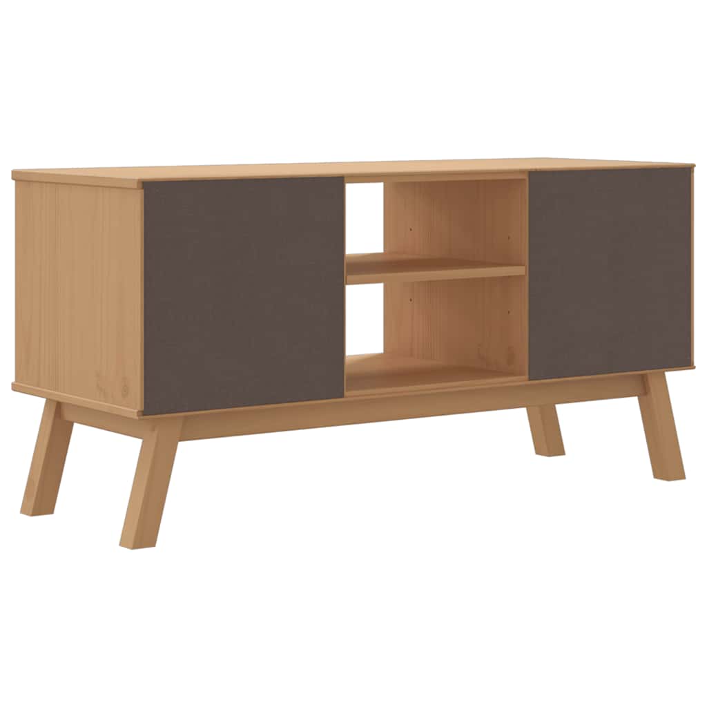 Mueble De Tv Olden Madera Maciza De Pino 114X43X57 Cm