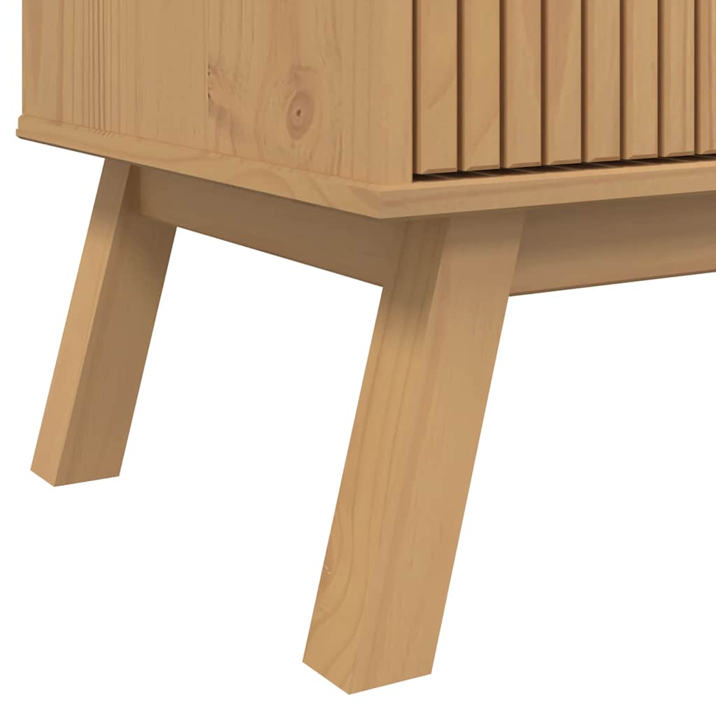 Mueble De Tv Olden Madera Maciza De Pino 114X43X57 Cm