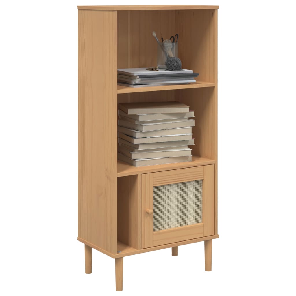 Estantería Senja Aspecto Ratán Madera Pino 60X35X130 Cm