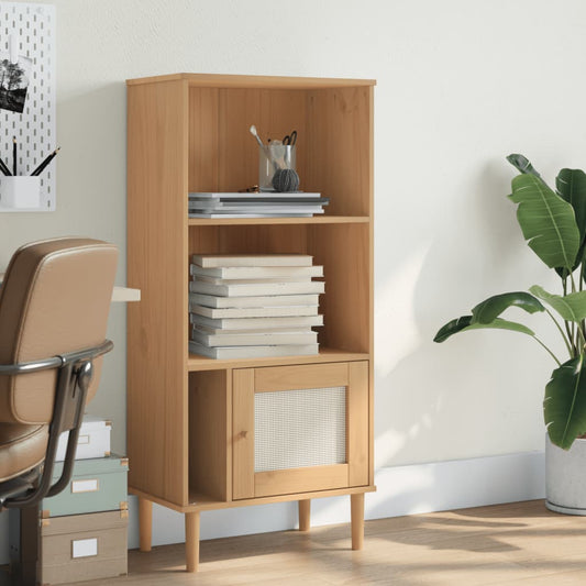 Estantería Senja Aspecto Ratán Madera Pino 60X35X130 Cm