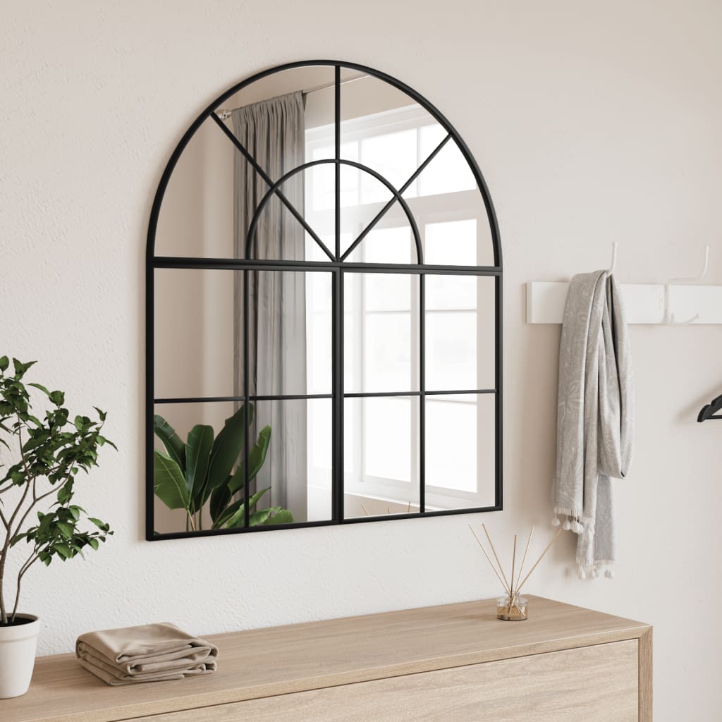 Espejo De Pared Arco De Hierro Negro