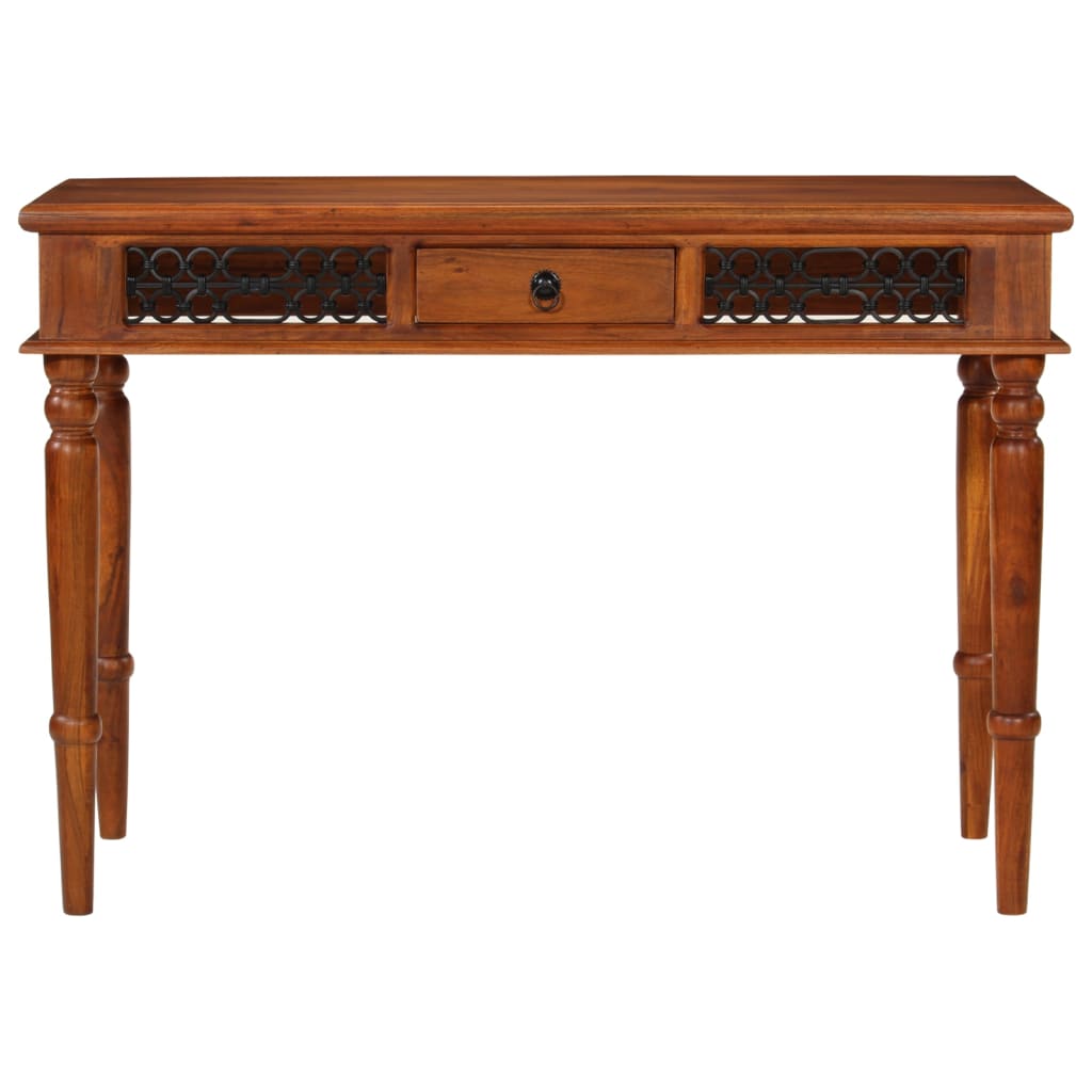 Escritorio Con Cajón Madera Maciza De Acacia
