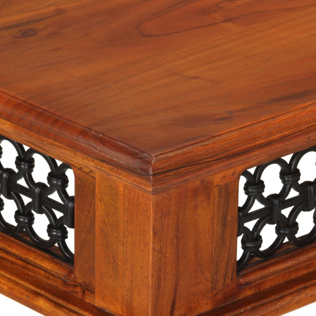 Escritorio Con Cajón Madera Maciza De Acacia