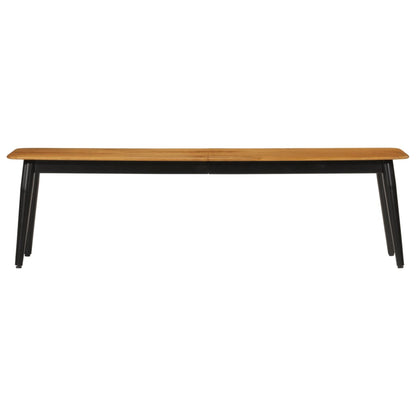 Banco Madera Maciza De Mango Y Hierro 160X40X45 Cm