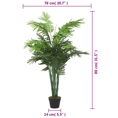 Palmera Artificial Con 18 Hojas Verde